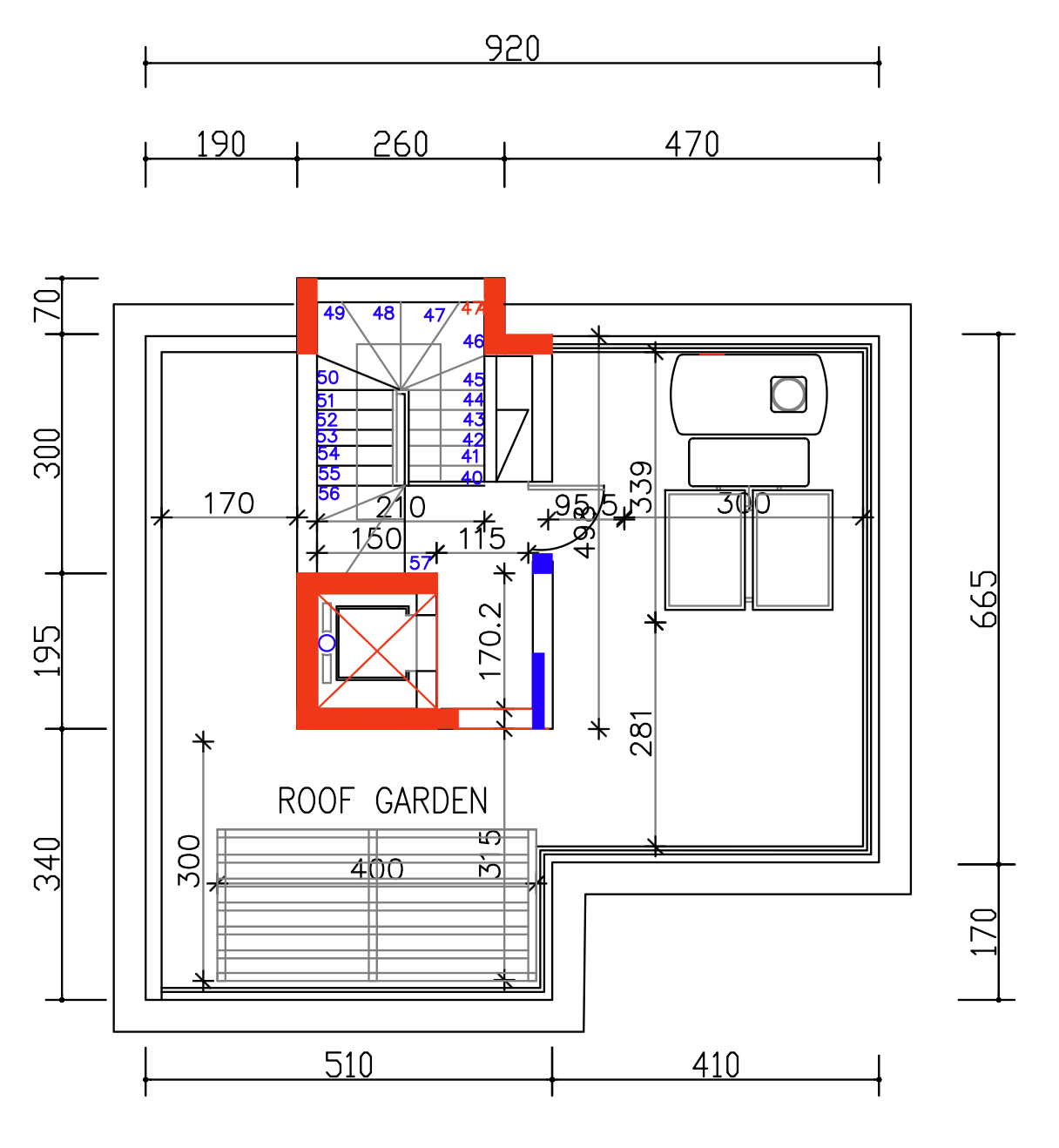 House 5 roof layout plan