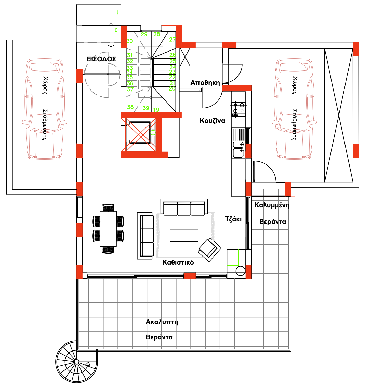 House 5 ground floor layout plan